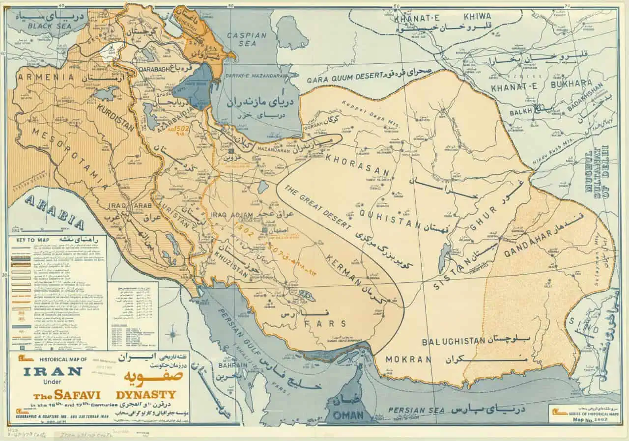 Historical Map of Iran (Safavid Dynasty)